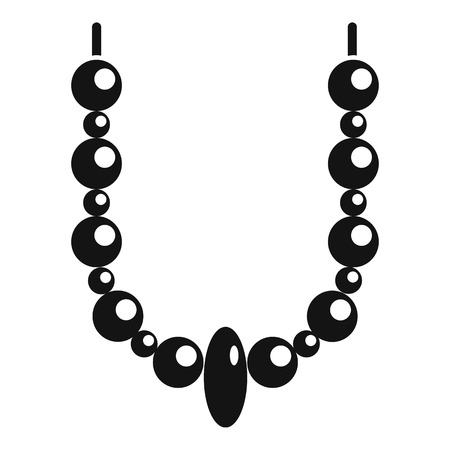 Magic fortune necklace icon. Simple illustration of magic fortune necklace vector icon for web design isolated on white backgroundのイラスト素材