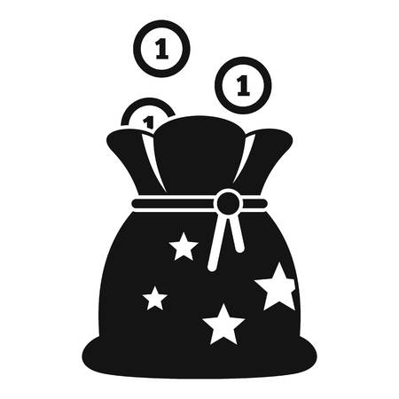Magic money bag icon, simple styleのイラスト素材
