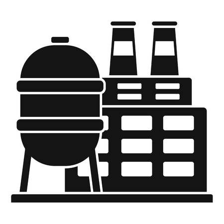 Reserve petrol refinery icon. Simple illustration of reserve petrol refinery vector icon for web design isolated on white backgroundのイラスト素材