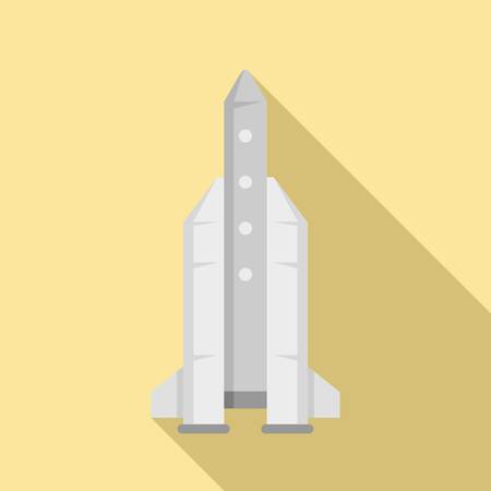 Space rocket icon. Flat illustration of space rocket vector icon for web designのイラスト素材