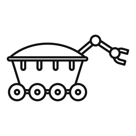 Space rover icon. Outline space rover vector icon for web design isolated on white backgroundのイラスト素材