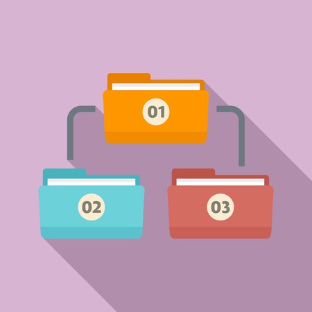 File folder scheme icon, flat styleのイラスト素材