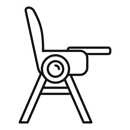 Baby eat seat chair icon. Outline baby eat seat chair icon for web design isolated on white backgroundの写真素材