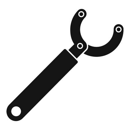 Bike repair key icon. Simple illustration of bike repair key icon for web design isolated on white backgroundの写真素材