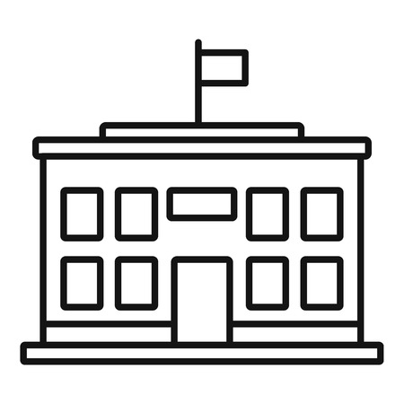 Police building icon, outline styleの写真素材