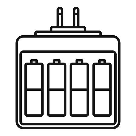 Camera battery charger icon, outline styleの写真素材