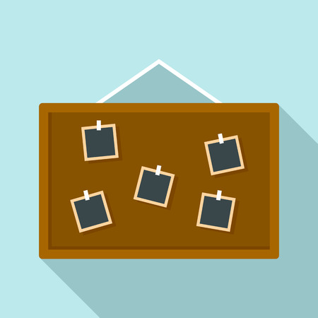 Photo detective board icon, flat styleの写真素材