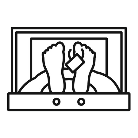 Corpse forensic cell icon, outline styleの写真素材
