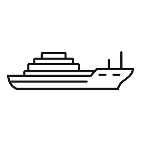 Cargo ship icon, outline styleの写真素材