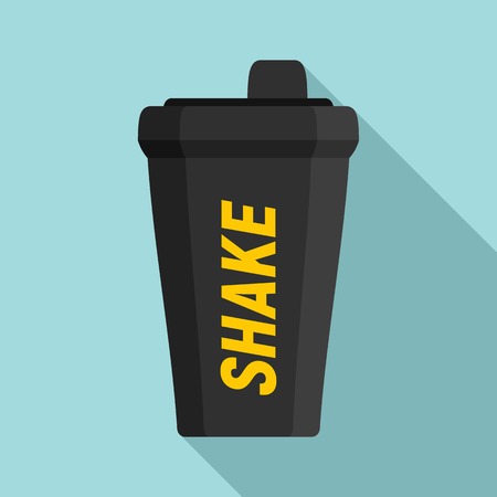 Shake bottle icon, flat styleのイラスト素材