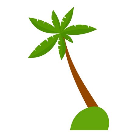 Palm tree icon, flat styleのイラスト素材