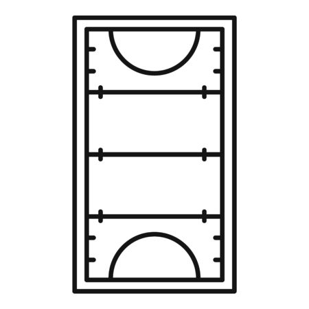 Field hockey arena icon, outline styleのイラスト素材