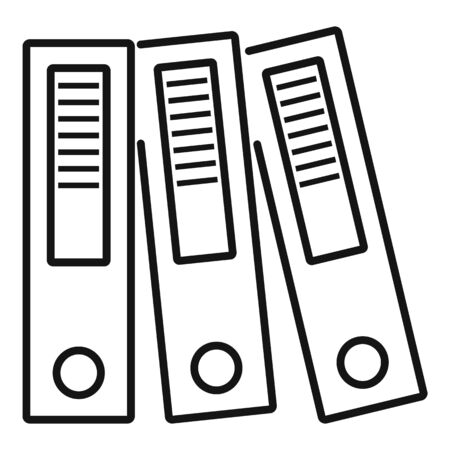Office folder icon, outline styleのイラスト素材