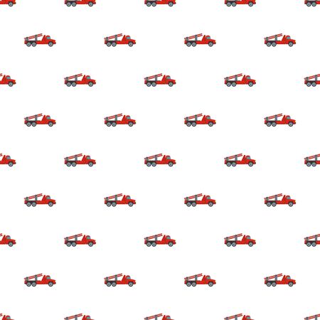 Fire engine pattern seamless, vector illustrationのイラスト素材