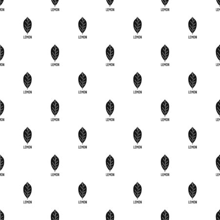 Lemon leaf pattern seamless, vector illustrationのイラスト素材