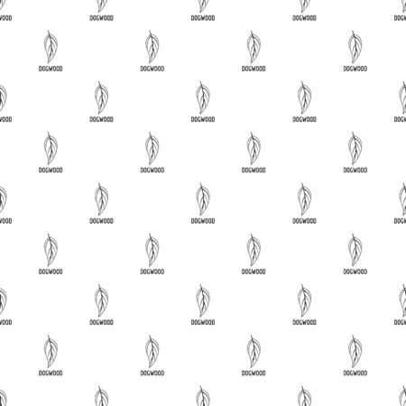 Dogwood leaf pattern seamless, vector illustrationのイラスト素材