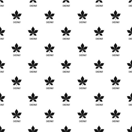 Chestnut leaf pattern seamless, vector illustrationのイラスト素材