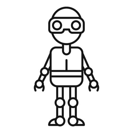 Robot icon, outline styleのイラスト素材