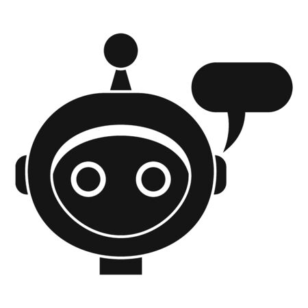 Mobile chatbot icon, simple styleのイラスト素材
