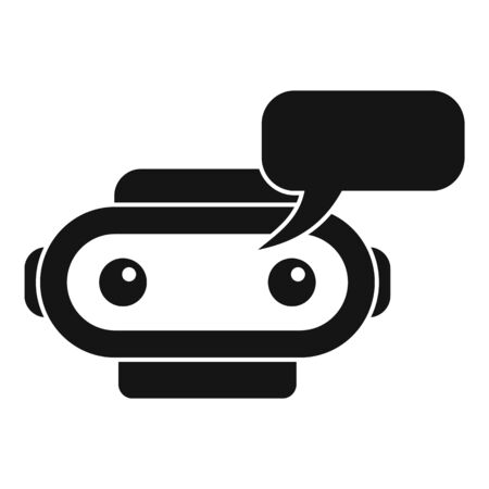 Chatbot sms icon, simple styleのイラスト素材