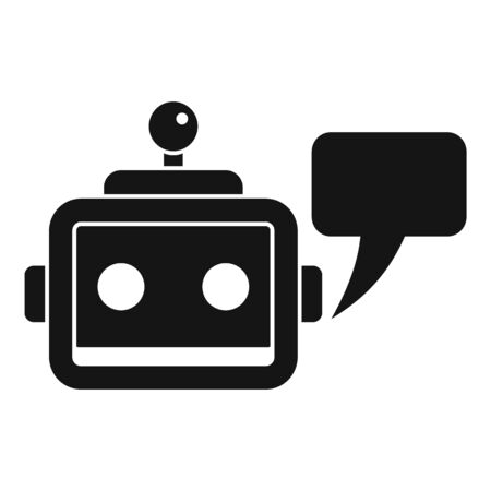 Chatbot service icon, simple styleのイラスト素材