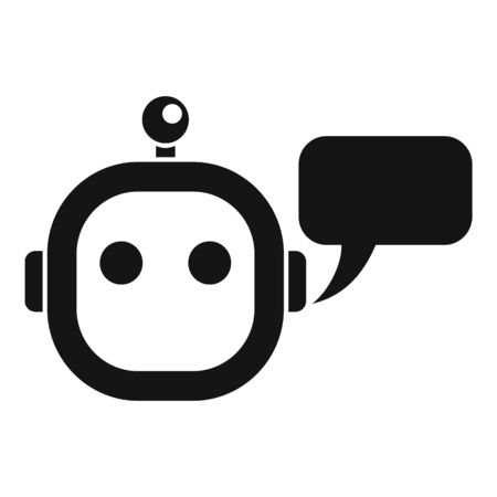 Smart chatbot icon, simple styleのイラスト素材