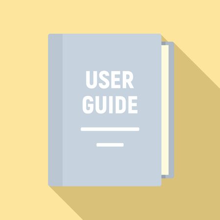 User guide icon, flat styleのイラスト素材
