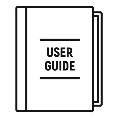 User guide icon, outline styleのイラスト素材