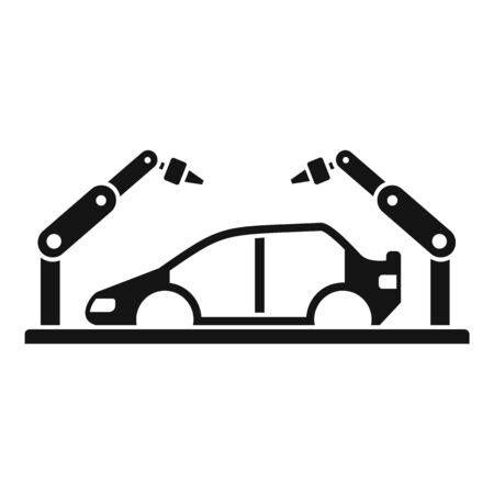 Robot car assembly icon. Simple illustration of robot car assembly icon for web design isolated on white backgroundの写真素材