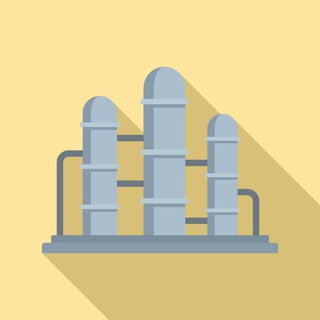 Oil refinery reserve icon. Flat illustration of oil refinery reserve icon for web designの写真素材