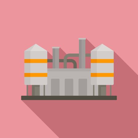 Refinery plant icon, flat styleの写真素材
