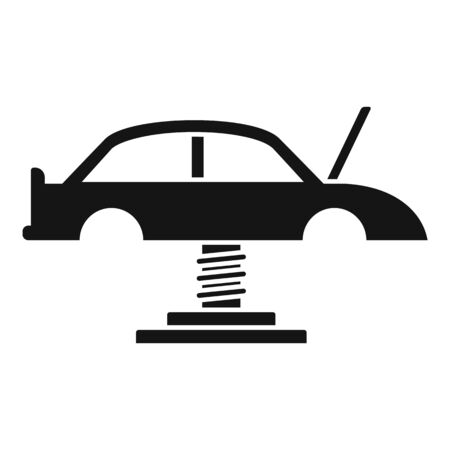 Car on factory line icon, simple styleの写真素材