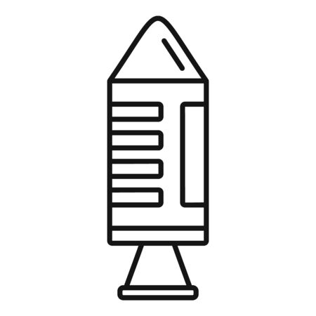 Spaceship icon, outline styleの写真素材