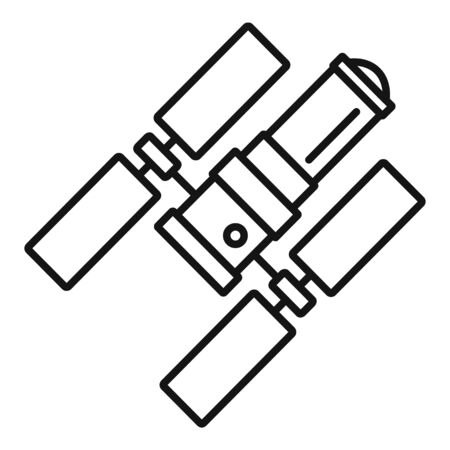 Space station icon, outline styleの写真素材