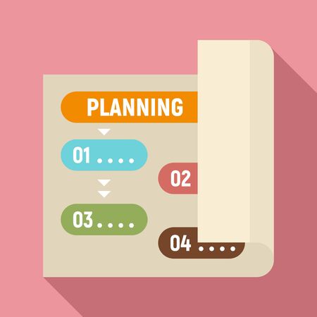 Planning paper icon, flat styleの写真素材