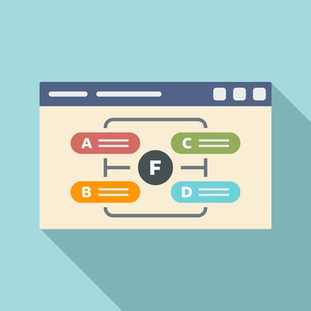 Web page management icon, flat styleの写真素材