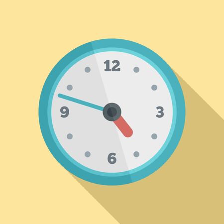 Office wall clock icon, flat styleの写真素材
