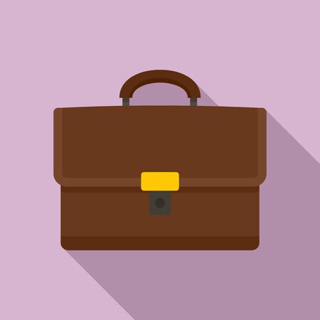 Leather suitcase icon, flat styleの写真素材