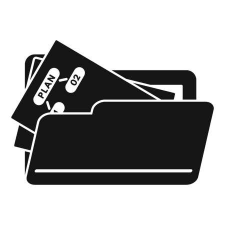 File folder management icon. Simple illustration of file folder management icon for web design isolated on white backgroundの写真素材