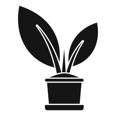 Bio plant pot icon. Simple illustration of bio plant pot icon for web design isolated on white backgroundの写真素材