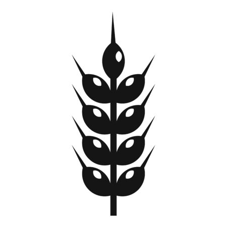 Wheat plant icon. Simple illustration of wheat plant icon for web design isolated on white backgroundの写真素材