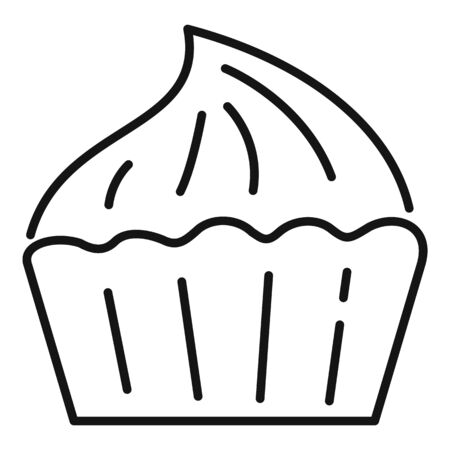 Shop meringue icon. Outline shop meringue icon for web design isolated on white backgroundの写真素材