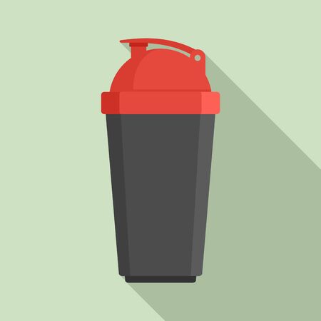 Plastic shaker bottle icon. Flat illustration of plastic shaker bottle icon for web designの写真素材