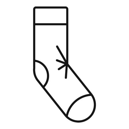 Sport sock icon, outline styleの写真素材