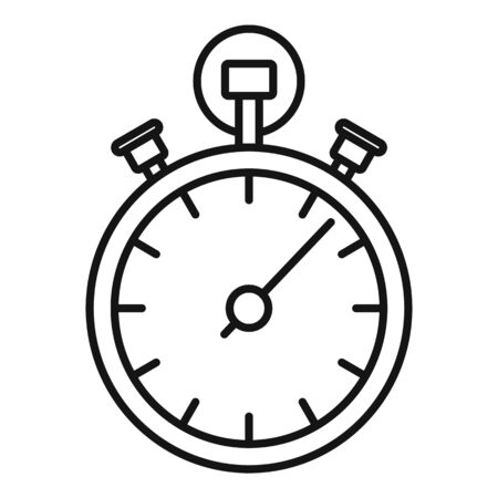 Stopwatch icon, outline styleの写真素材