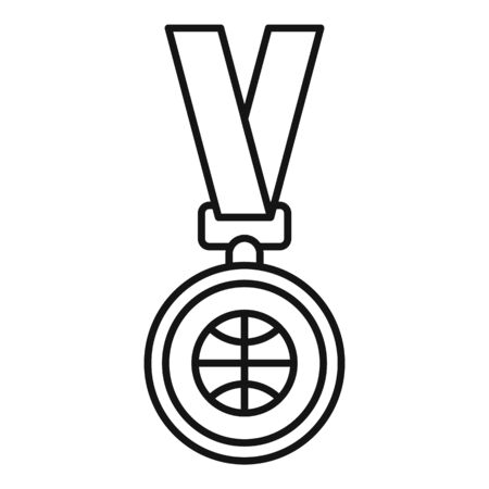 Basketball gold medal icon, outline styleの写真素材