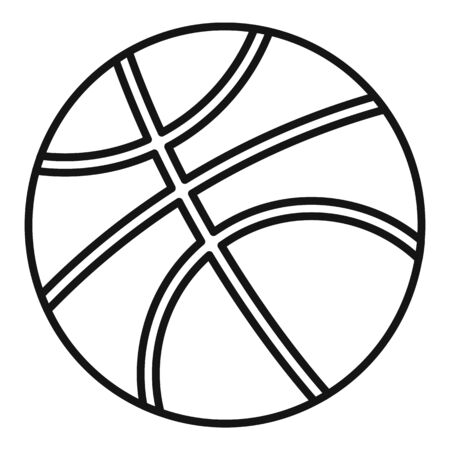 Basketball ball icon, outline styleの写真素材
