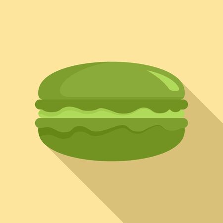 Matcha burger icon. Flat illustration of matcha burger icon for web designの写真素材