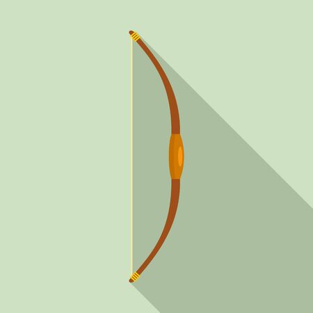 Wood bow icon. Flat illustration of wood bow icon for web designの写真素材