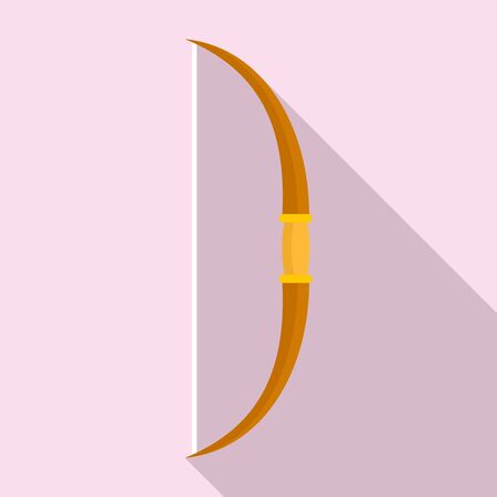 Bow weapon icon. Flat illustration of bow weapon icon for web designの写真素材